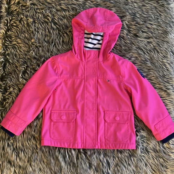 Kids Tommy Hilfiger Rain Jacket | Size 3T/B | Colour Pink - Picture 3 of 6